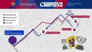 Así será la rúa del Barça campeón de Liga por Barcelona este lunes